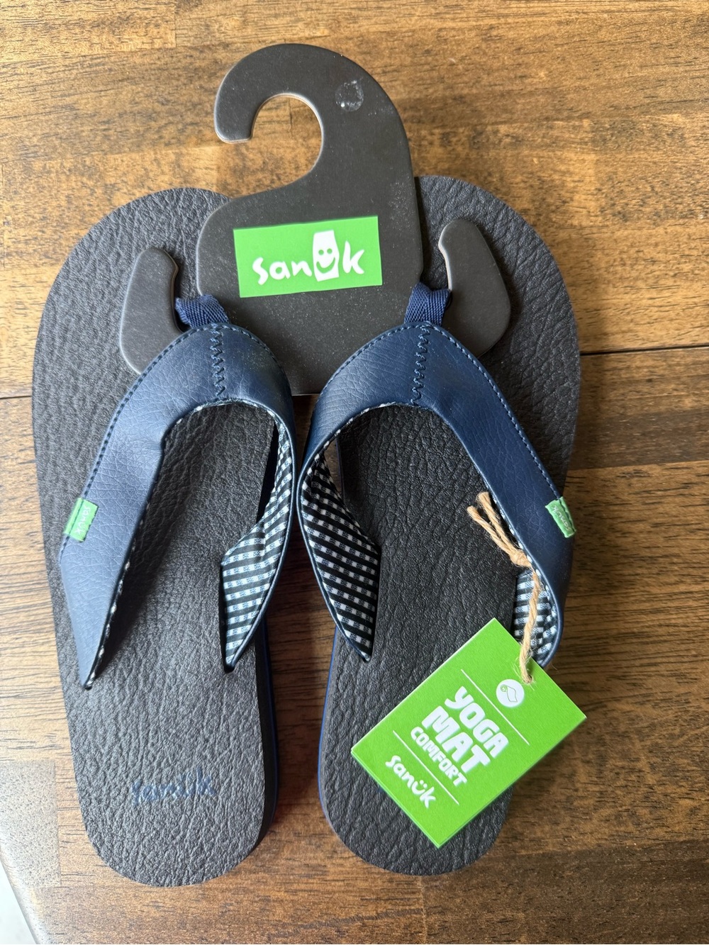 Sanuk Navy Women's Flip Flop Sandals - NEW